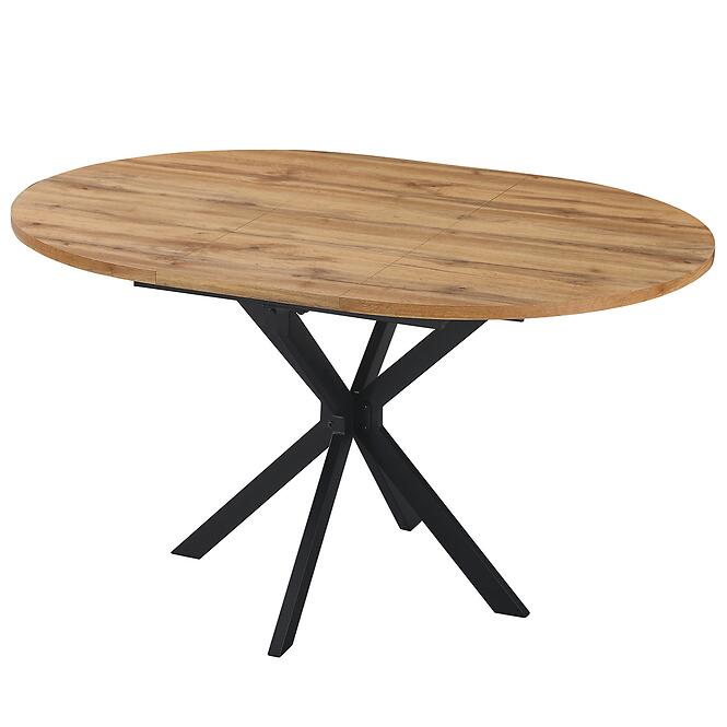 Rozkladací stôl Flint 100-135x100 prírodná/čierna,5
