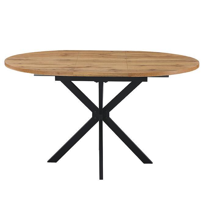Rozkladací stôl Flint 100-135x100 prírodná/čierna,6