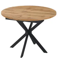 Rozkladací stôl Flint 12517 100/135x100 dub/čierny