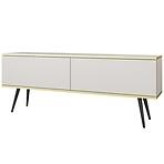 TV stolík Oro 135 Biela+ Čierne nohy