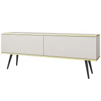 TV stolík Oro 135 Biela+ Čierne nohy