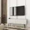 TV stolík Oro 135 Biela+ Čierne nohy,3