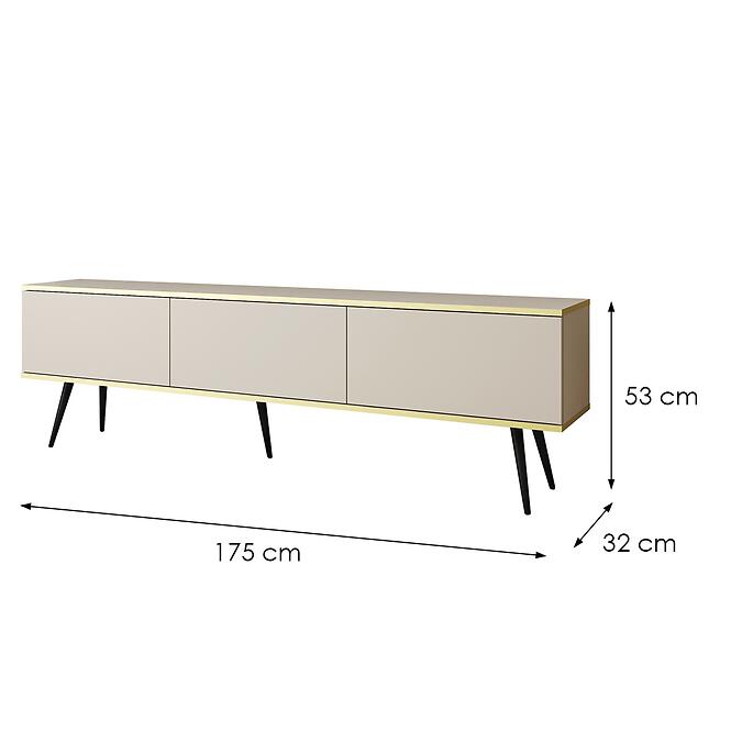 TV stolík Oro 175 Bez+ Čierne nohy