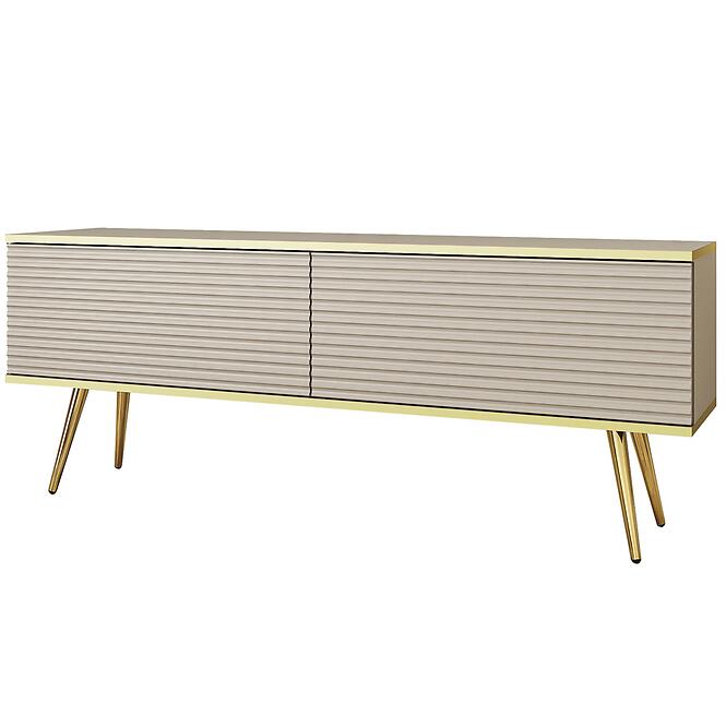 TV stolík Oro Mdf Drážkovanie 135 Bez+ Čierne nohy