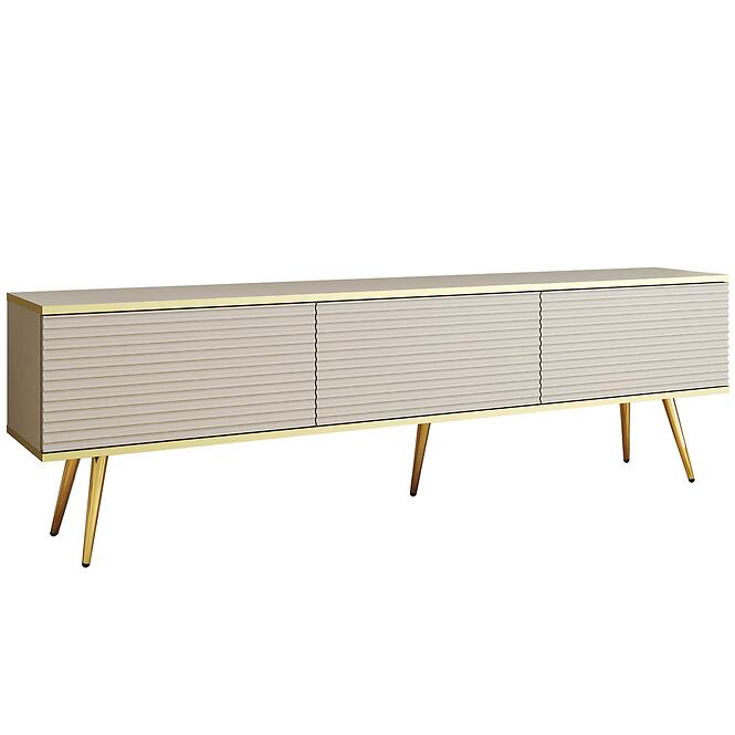 TV stolík Oro Mdf Drážkovanie 175 Bez+ Čierne nohy