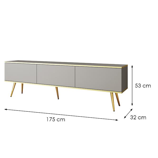 TV stolík Oro 175 Sivá+ Čierne nohy