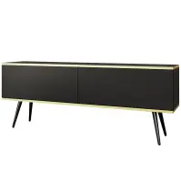 TV stolík Oro 135 Čierna+ Čierne nohy