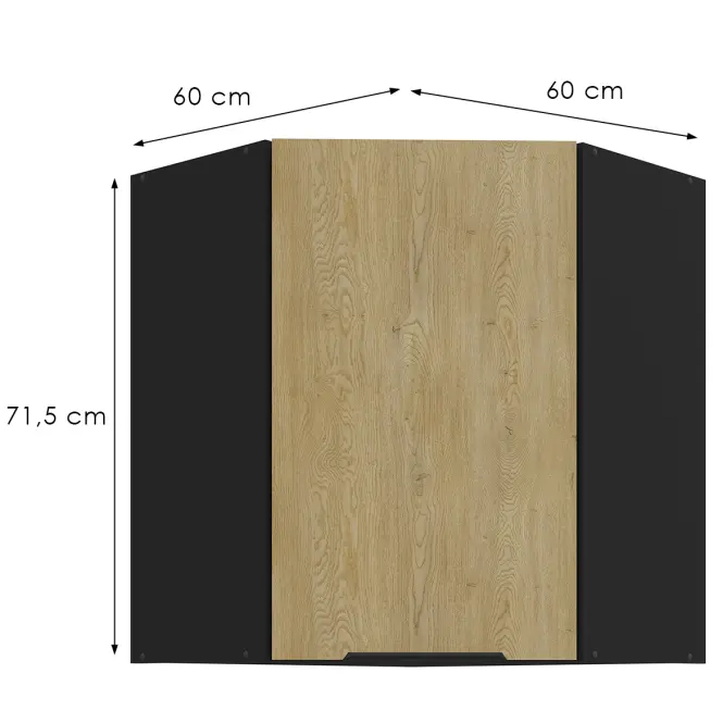 Kuchynská skrinka Cremona Bl 60x60 Gn-72 1f (45°),3