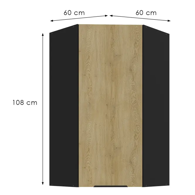 Kuchynská skrinka Cremona Bl 60x60 Gn-108 1f (45°)