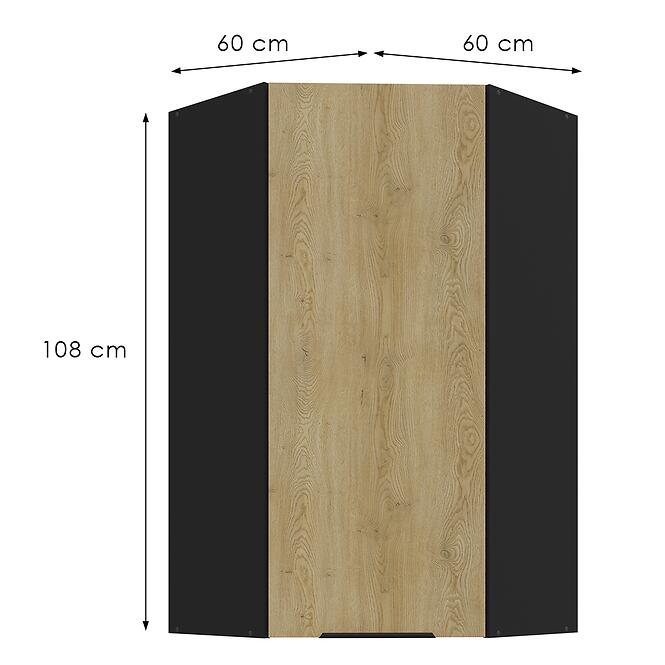 Kuchynská skrinka Cremona Bl 60x60 Gn-108 1f (45°)
