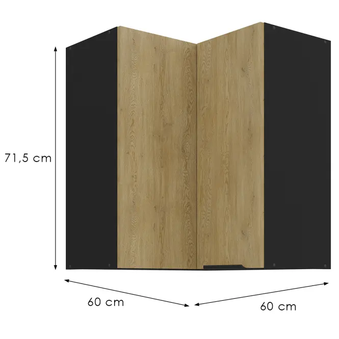 Kuchynská skrinka Cremona Bl 60x60 Gn-72 2f (90°),3
