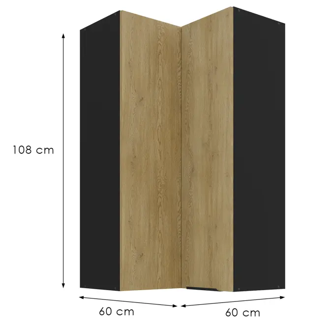 Kuchynská skrinka Cremona Bl 60x60 Gn-108 2f (90°)
