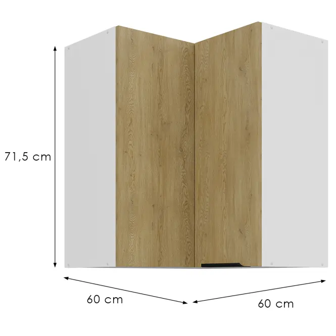 Kuchynská skrinka Cremona Wh 60x60 Gn-72 2f (90°)