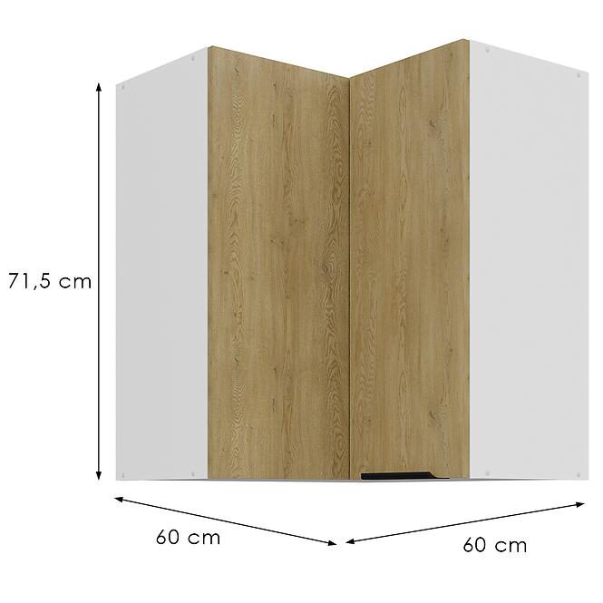 Kuchynská skrinka Cremona Wh 60x60 Gn-72 2f (90°)