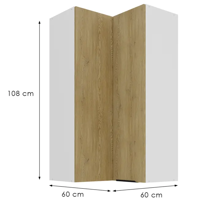 Kuchynská skrinka Cremona Wh 60x60 Gn-108 2f (90°)
