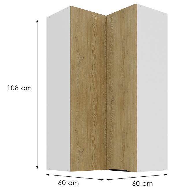 Kuchynská skrinka Cremona Wh 60x60 Gn-108 2f (90°)