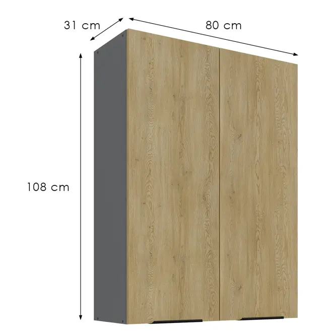 Kuchynská skrinka Cremona Ant 80g-108 2f,3