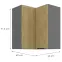 Kuchynská skrinka Cremona Ant 60x60 Gn-72 2f (90°),3