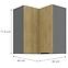 Kuchynská skrinka Cremona Ant 60x60 Gn-72 2f (90°),3