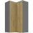 Kuchynská skrinka Cremona Ant 60x60 Gn-108 2f (90°)