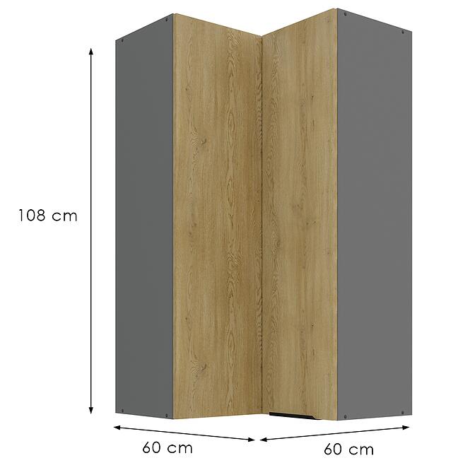 Kuchynská skrinka Cremona Ant 60x60 Gn-108 2f (90°)