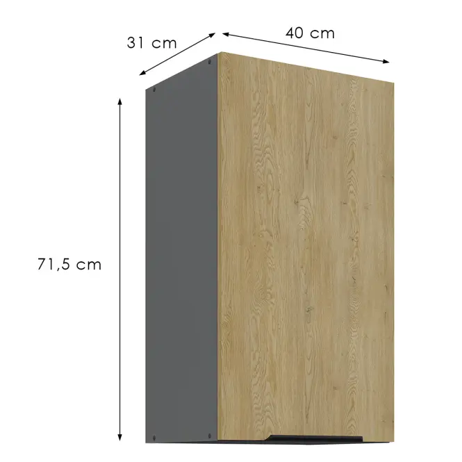Kuchynská skrinka Cremona Ant 40g-72 1f,3