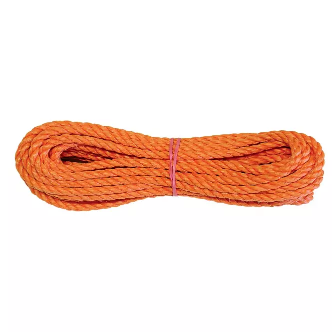 Oranžové krútené lanko, 4 mm, 20 metrov