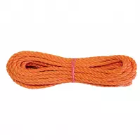Lano PP, krútené, oranžové 6 mm, kotúč