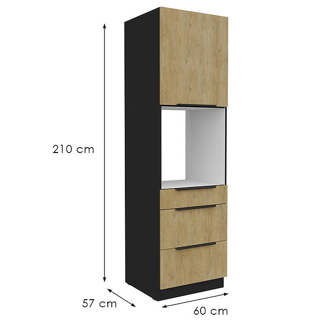 Kuchynská skrinka Cremona Bl 60dps-210 1f 3s