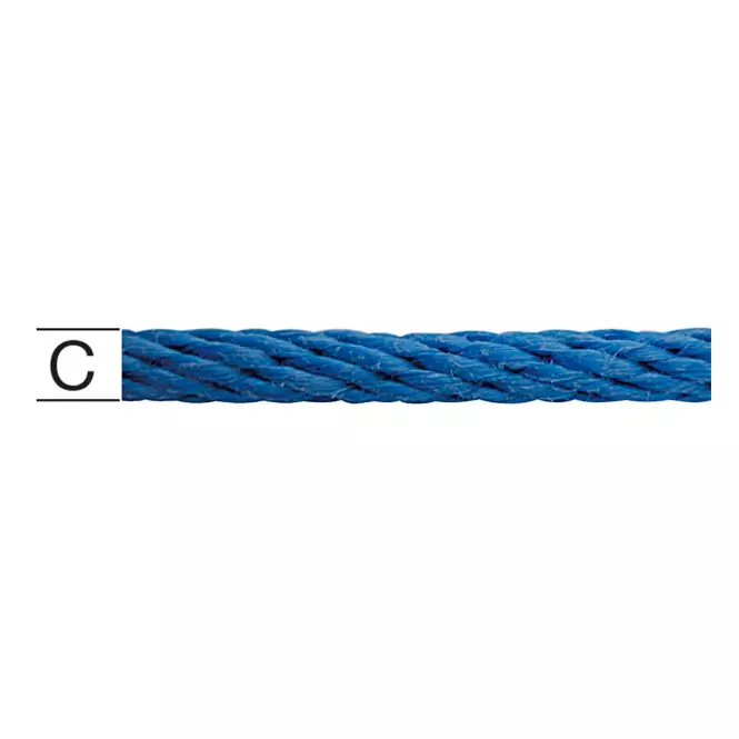 Polypropylén Lano pletené modré –  Priemer 8 mm - Tovar na Mieru