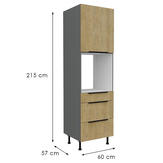 Kuchynská skrinka Cremona Ant 60dps-215 1f 3s