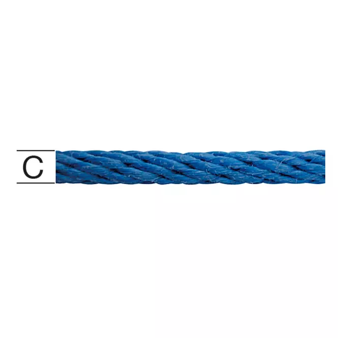 Polypropylén Lano Pletené Modra – Priemer 10 mm - Tovar na Mieru