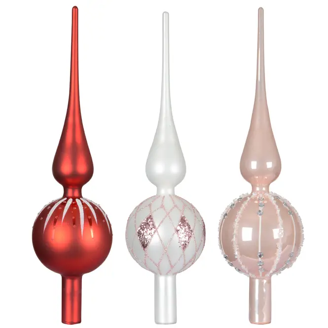 Sklenený špic na vianočný stromček  mix 31 cm 9170238
