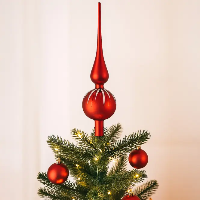 Sklenený špic na vianočný stromček  mix 31 cm 9170238