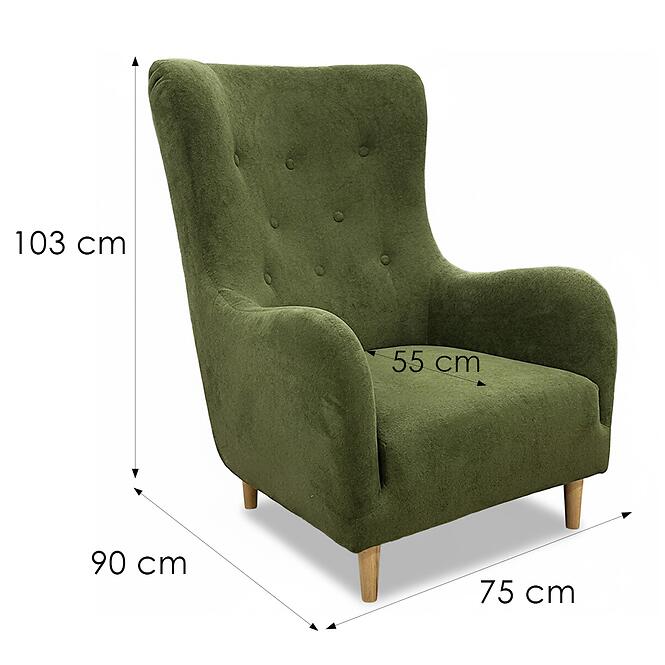 Kreslo Benetto Gerra 50 dr.oo/1 zelená