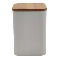 Kontajner s bambusovým vekom white FTC698 9x9x13,5h cm