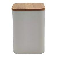 Kontajner s bambusovým vekom white FTC698 9x9x13,5h cm