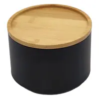 Kontajner s bambusovým vekom FTC700-A black ø13x9 cm