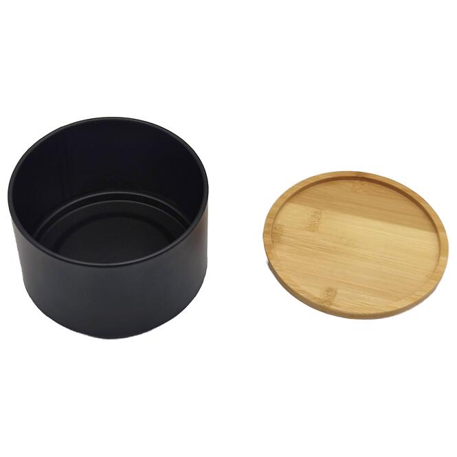 Kontajner s bambusovým vekom FTC700-A black ø13x9 cm