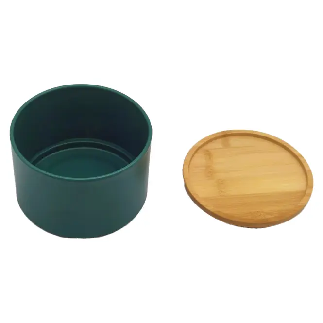 Kontajner s bambusovým vekom FTC700-A dark green ø13x9 cm,2