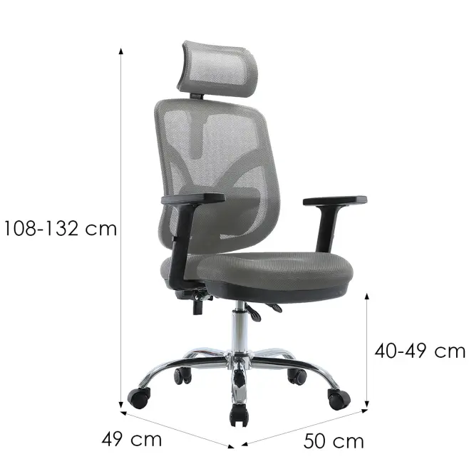 Kancelárske kreslo Angel Jokasta Sivá,9
