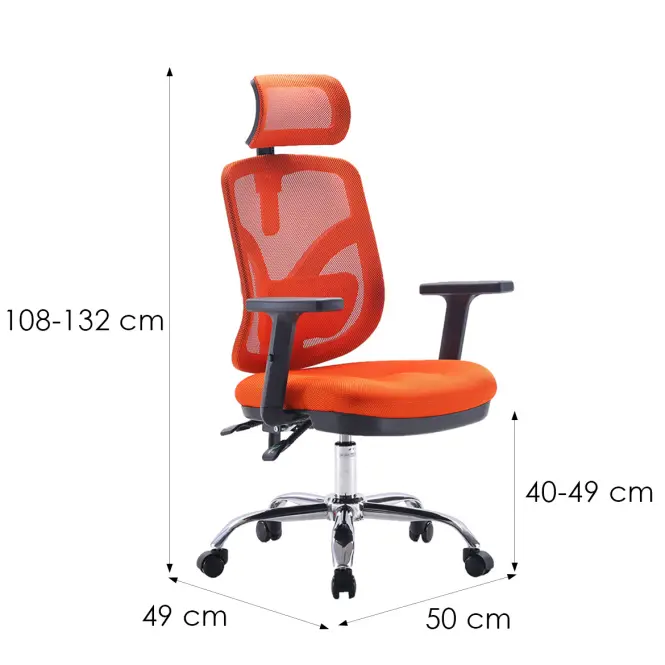 Kancelárske kreslo Angel Jokasta Oranžová,11