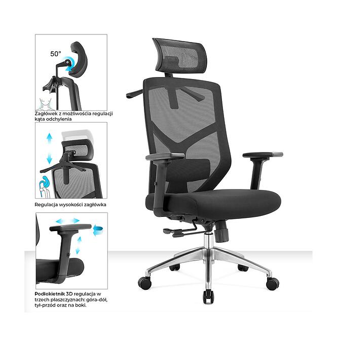 Kancelárske kreslo Angel Rosa Čierna,6