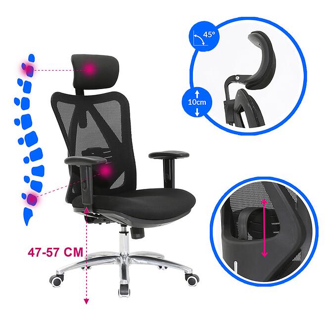 Kancelárske kreslo Angel Europa 2.0 Čierna,10