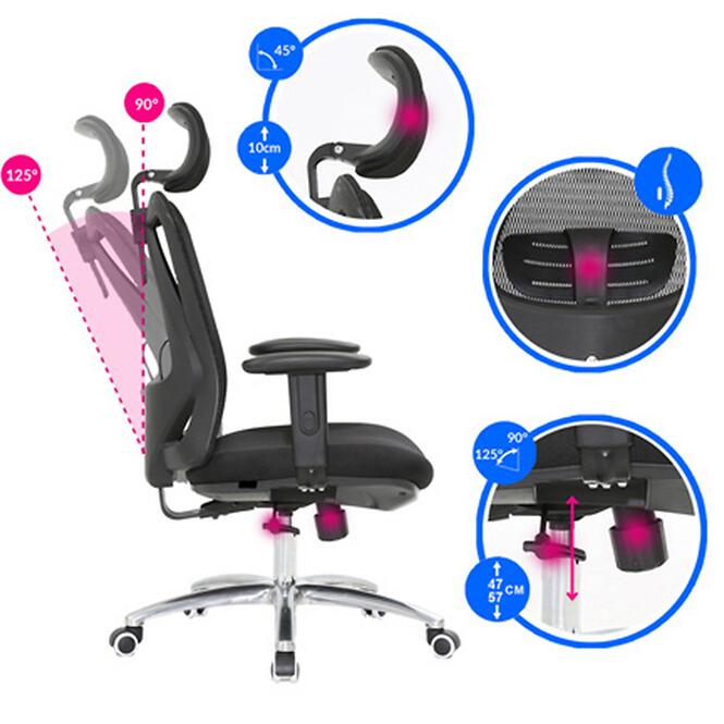 Kancelárske kreslo Angel Europa 2.0 Čierna,11