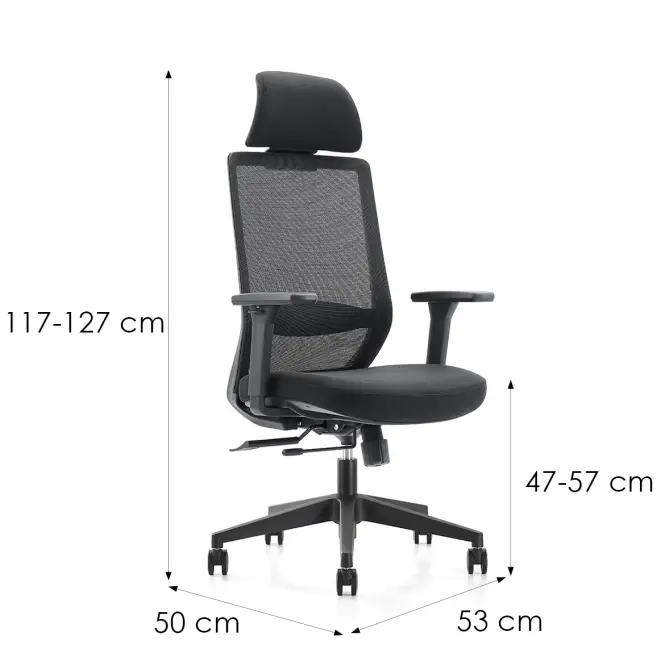 Kancelárske kreslo Angel Perun Čierna,6