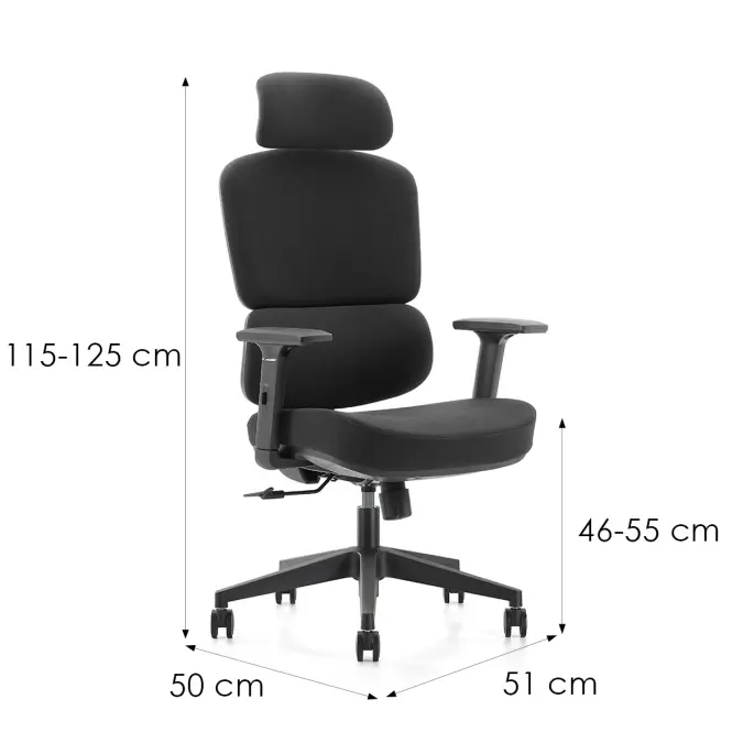 Kancelárske kreslo Angel Regulo Čierna,6