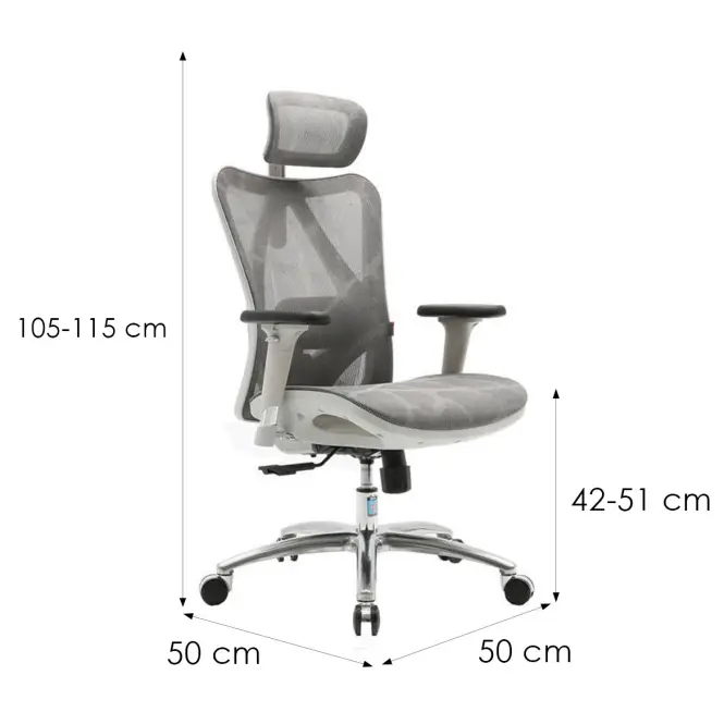 Kancelárske kreslo Angel Kalisto sivá,7