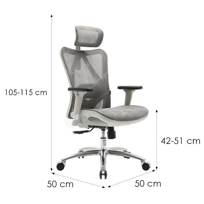 Kancelárske kreslo Angel Kalisto Sivá