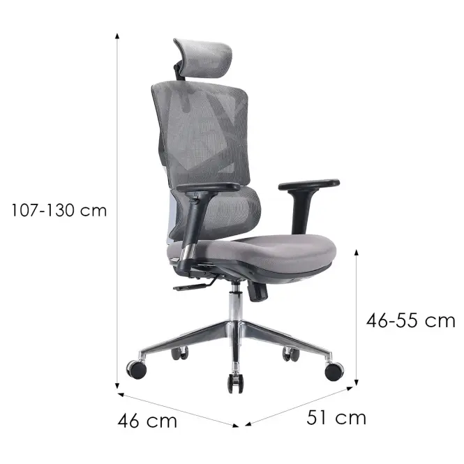 Kancelárske kreslo Angel Dakota 2.0 Grafit,9